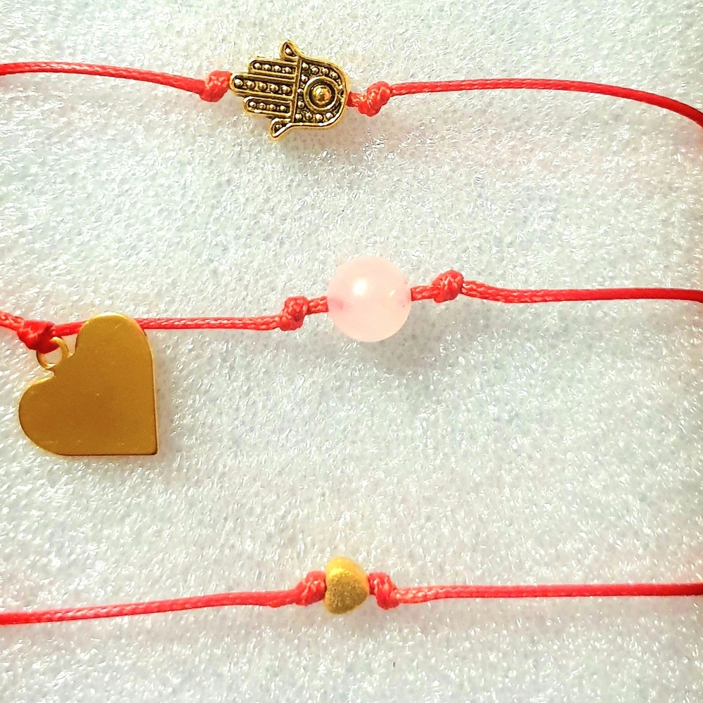 New! Red string adjustable bracelets - Picture 3 of 3